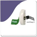 uPVC Single Door Reversible Push Pad Latch (White)