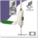 uPVC Single Door Reversible Push Bar 2 Point Locking (White)