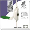 uPVC Single Door Reversible Push Bar 3 Point Locking (White)