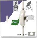 uPVC Single Door Reversible Push Pad 3 Point Locking (White)