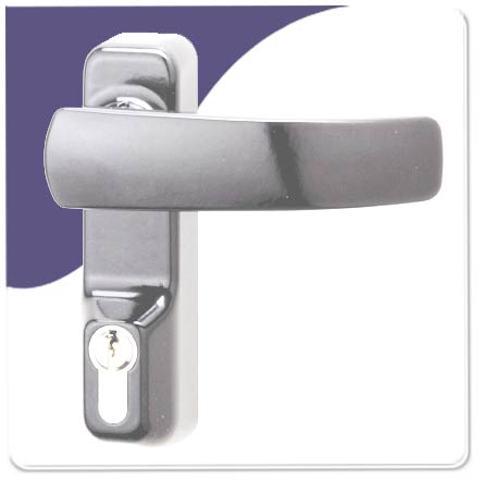 ISEO 0940 - GREY Lever Handle with cylinder