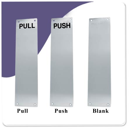 Finger Plate - BLANK Polished Stainless Steel 350mm