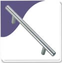 Pull Handle Single Guardsman Satin Stainless Steel 35mm