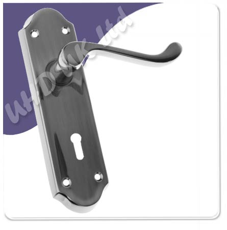 Princess Lever Lock Pewter 168 x 48mm