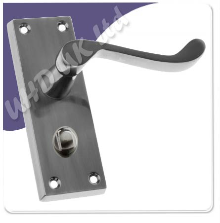 Scroll Lever Bathroom Pewter 152 x 41mm