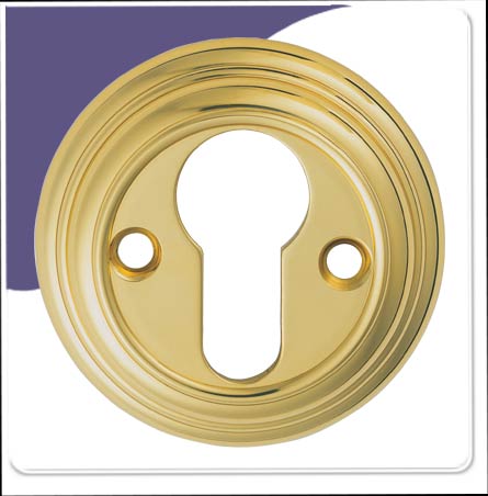 Escutcheon - Euro Profile - Polish Brass