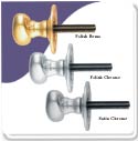 Oval Thumb Turn Rack Bolt - Polish Brass