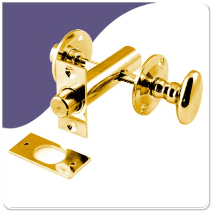 Bathroom Bolt - Polish Brass