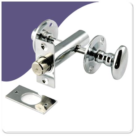 Oval Thumb Turn Rack Bolt - Polish Chrome