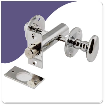 Bathroom Bolt - Satin Chrome