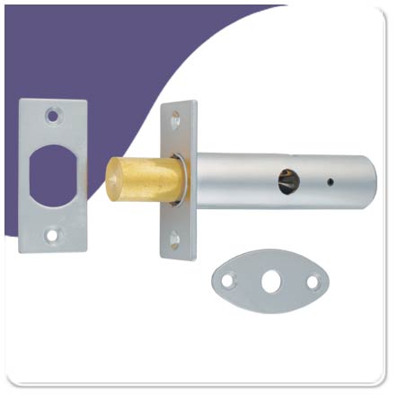 Security Door Bolt - Satin Chrome
