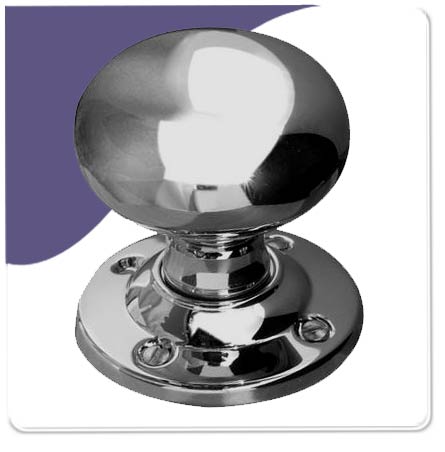 Mushroom Mortice Door Knob Contract - Satin Chrome