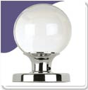 Ball Glass Mortice Door Knob Concealed - Polish Chrome