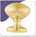 Glaxay Centre Door Knob - Polish Brass