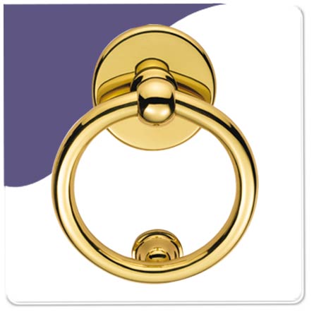 Ring Door Knocker - Polish Brass