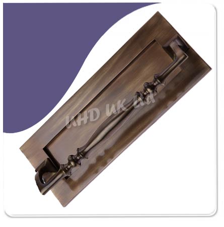 Letter Plate Grab Handle Antiqe Brass