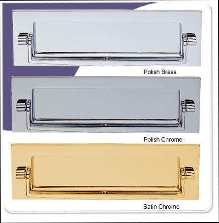 Postal Knocker Letterplate - Polish Chrome