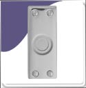 Victorian Door Flat Bell Push - Satin Chrome