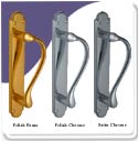 Pull Handle On Plate Harp - Polish Brass Left Hand