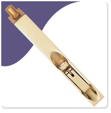Flush Door Bolt - Polish Brass 150mm 19mm