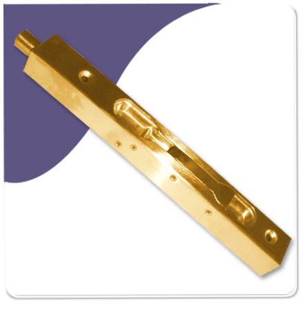 Flush Door Bolt - Polish Brass 450mm Boxed