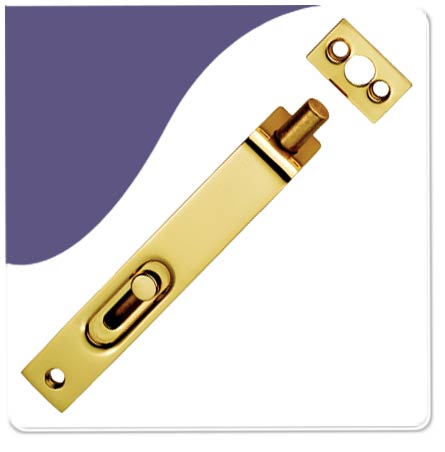 Sunk Sliding Bolt - Polish Brass