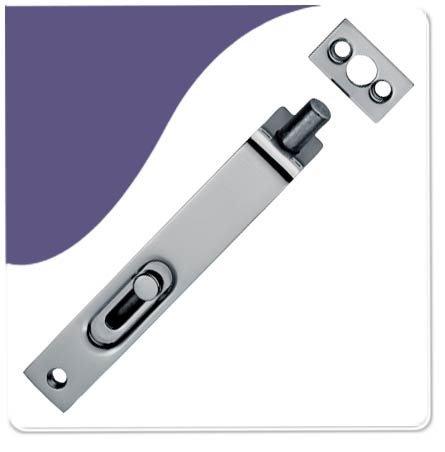 Sunk Sliding Bolt - Satin Nickel