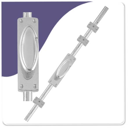 Long Oval Locking Espagnolette Bolt 3M - Satin Chrome Discounted Price