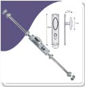 Key Locking Espagnolette Bolt - Polish Chrome