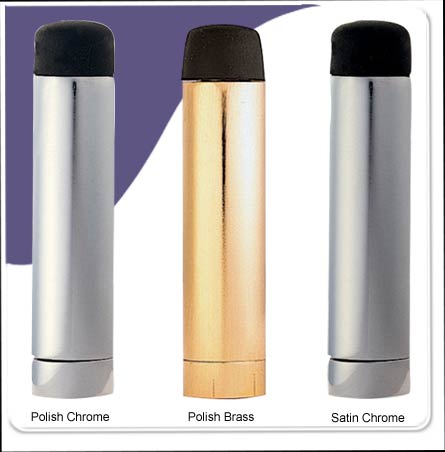 Door Stop Projecting Cylinder (70mm) - Polish Brass