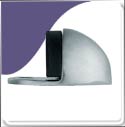 Door Stop Oval Floor Mounted (32mm) - Polish Chrome