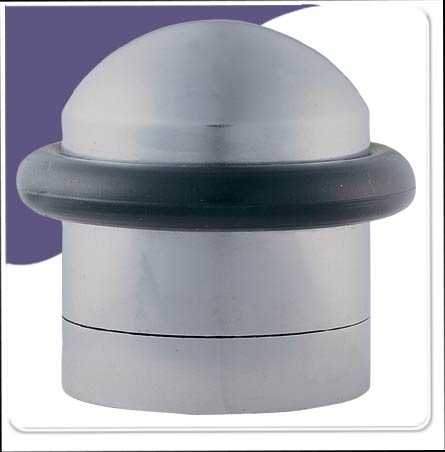 Door Stop Upright Floor Mounted (32mm) - Satin Chrome