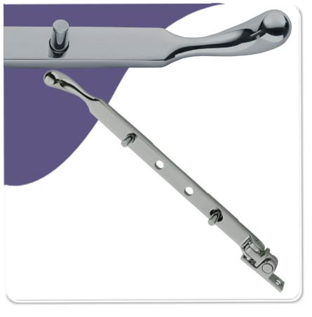 Bulb Casement Stay - Window - Satin Chrome