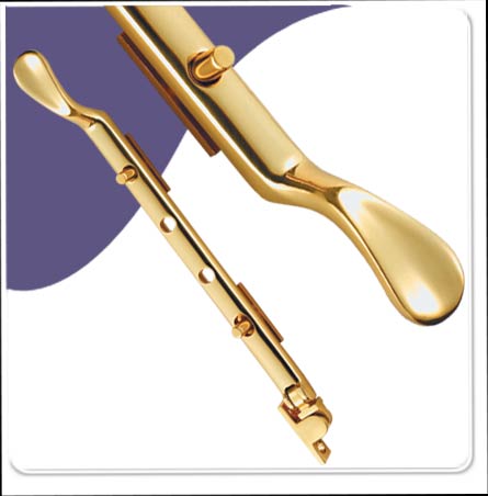 Victorian Casement Stay - Window - Polish Brass