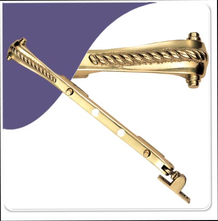Georgian Casement Stay - Window - Polish Brass