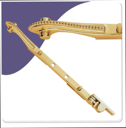 Regency Casement Stay - Window - Polish Brass