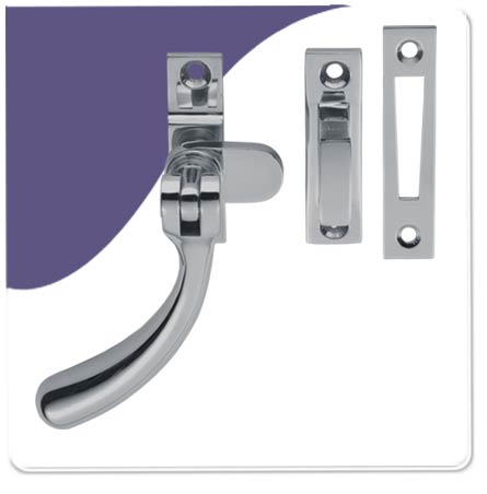 Casement Fastener Bulb Window - Satin Chrome