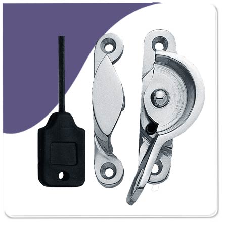 Fitch Fastener Lockable - Polish Chrome