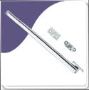 Modern Casement Stay without Holes - Non-Locking - Polish Chrome