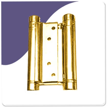 Double Action Spring Hinge Polish Brass 100mm