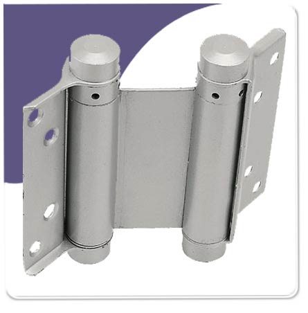Double Action Spring Hinge Silver Grey 100mm