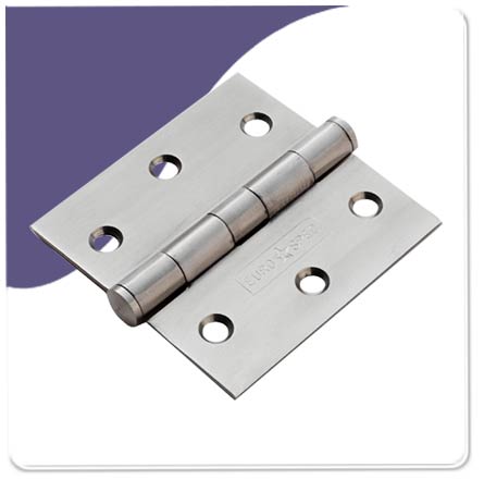 Satin Stainless Steel Butt Hinges 76mm x 76mm x 2mm