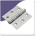 Satin Stainless Steel Butt Hinges 76mm x 76mm x 2mm