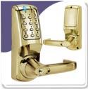 Digital Code Lock 5010 Tubular Mortice Latch Back To Back - Polish Brass PVD