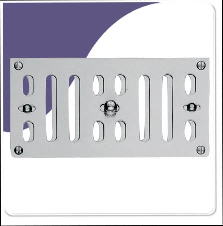 Vent - Hit & Miss Satin Chrome 305mm x 76mm