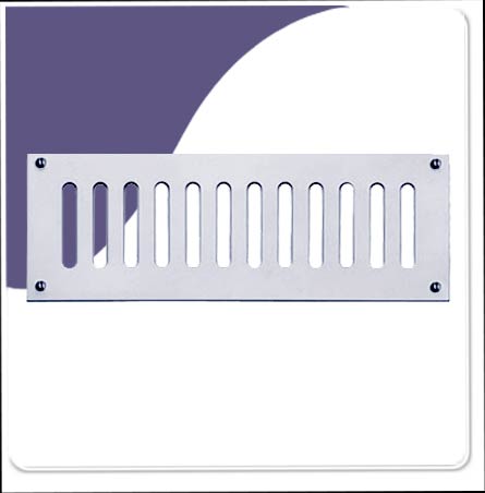 Vent - Plain Slotted Satin Anodised Aluminium 229mm x 76mm