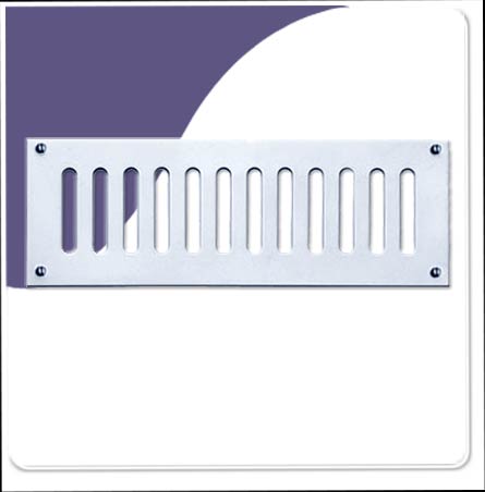 Vent - Plain Slotted Polish Chrome 610mm x 51mm