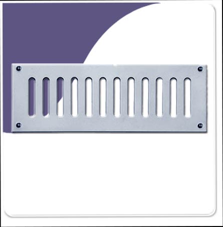 Vent - Plain Slotted Satin Chrome 610mm x 51mm