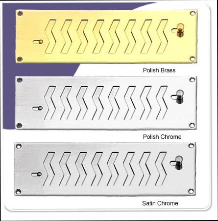Vent - Zig Zag Hit & Miss Polish Brass 229mm x 76mm