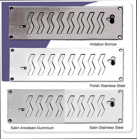 Vent - Zig Zag Hit & Miss Satin Anodised Aluminium 305mm x 76mm